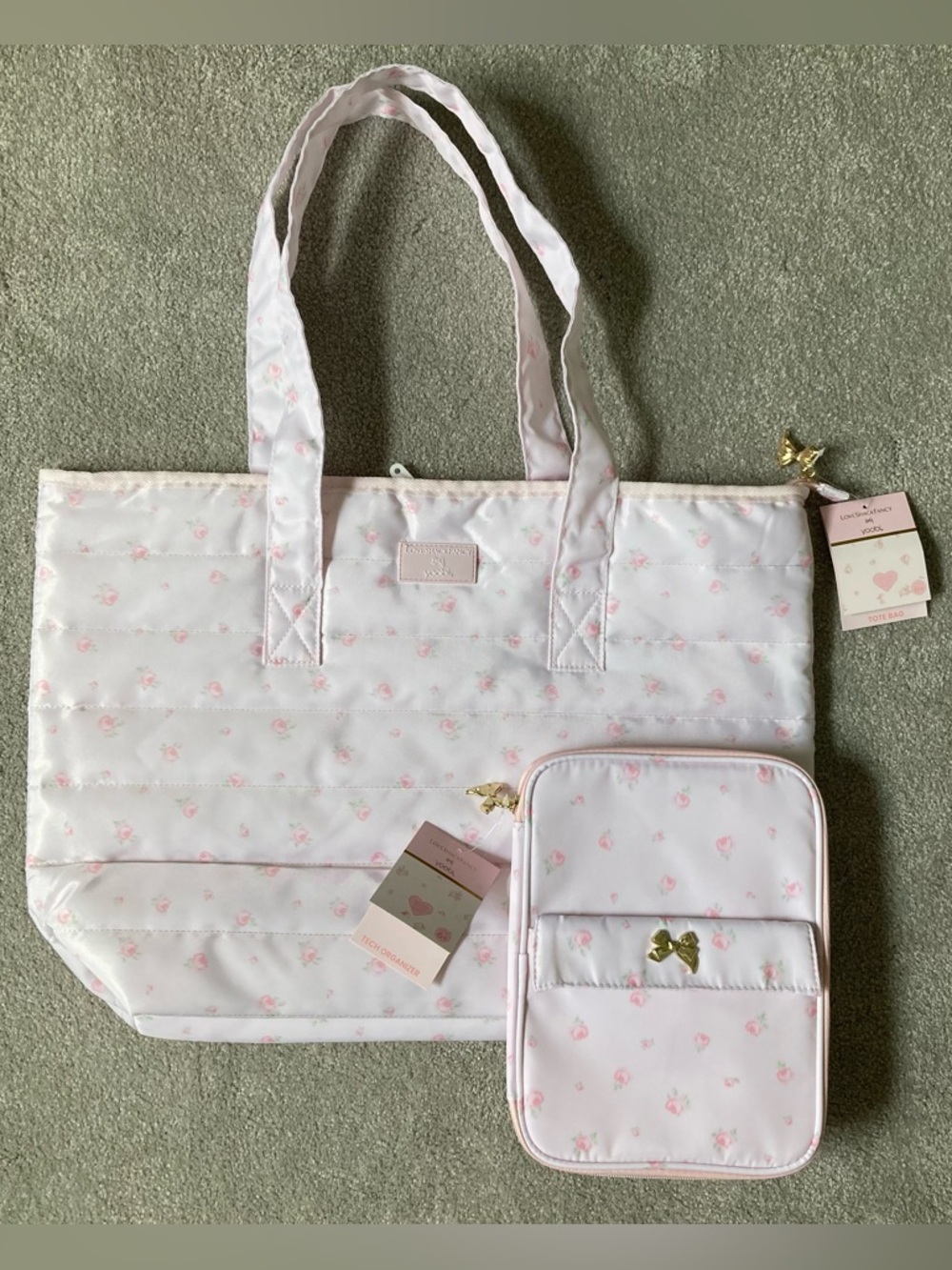 LoveShackFancy x Target Yoobi Blooming Heirloom Ditsy Tote Bag & Tech Organizer